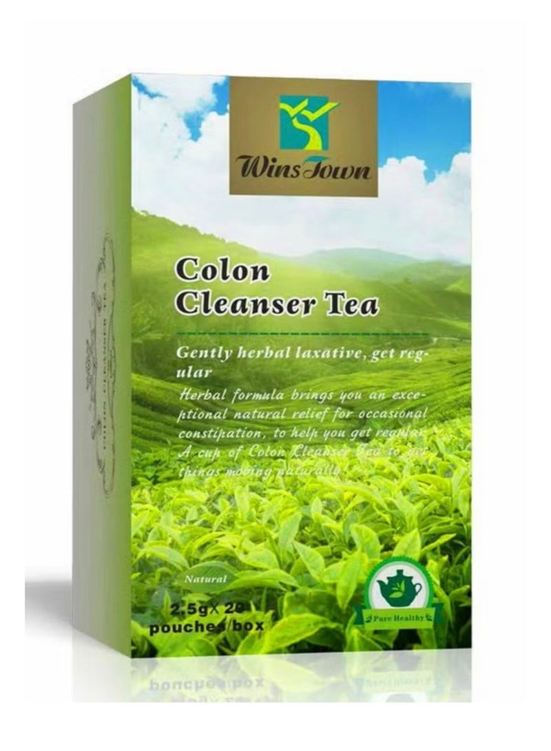 Wins Town Colon Cleanser Tea, Herbal Laxative Tea, Relieve Constipation and Body Detox, Supports Healthy Gut and Digestion, 20 Tea Bags - Image 1